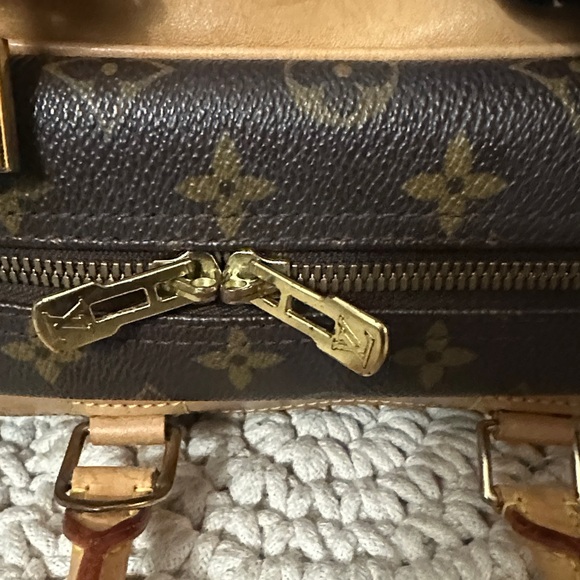 Louis Vuitton Deauville Brown Monogram Bag with Scarf Accent - Picture 7 of 16